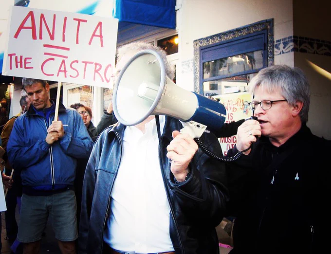 Rick Prelinger speaking at Castro protest