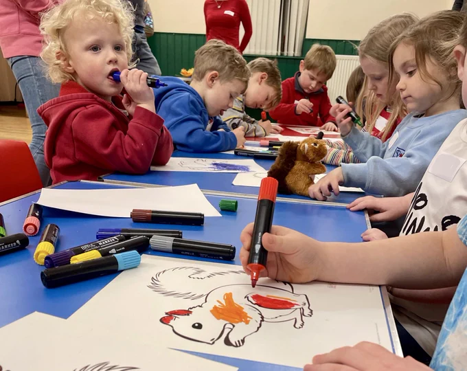 Squirrel Scouts meet for the first time at Cardrona Scout Group.
