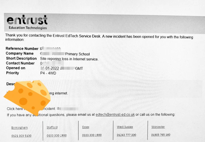 Entrust/Capita showing that they don't care about schools, just profit.