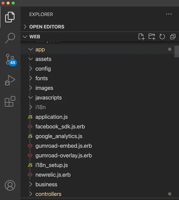 VS code hierarchy without indentation. Headache inducing.