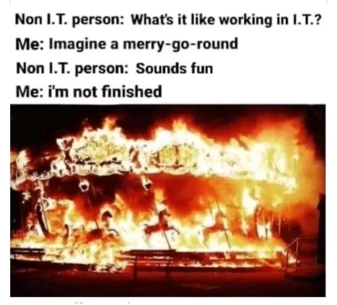 Merrygoround on fire 