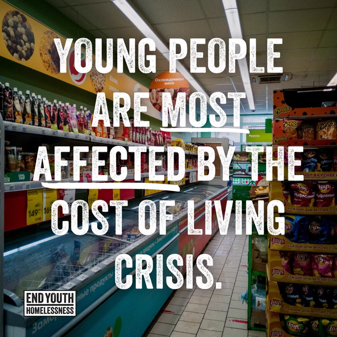 Young people are most affected by the cost of living crisis.