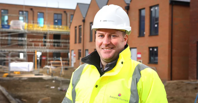 Peter Allsopp at Advance Northumberland//Ascent Homes construction site