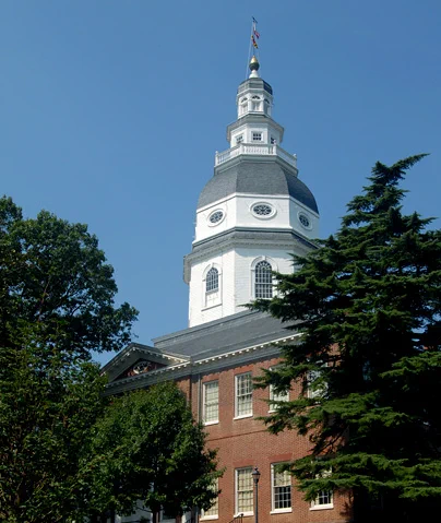 An imagine of the Maryland State House.