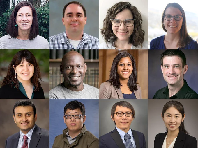 images of the twelve faculty members. 