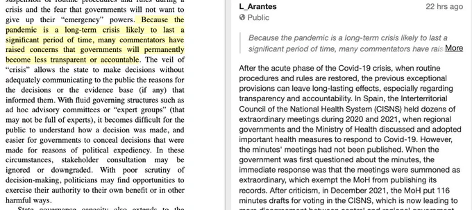 Screenshot of social annotation in open access e-book