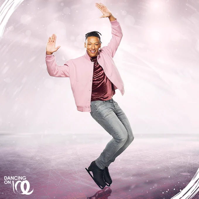 Kye Whyte in his skates posing for a press publicity photo