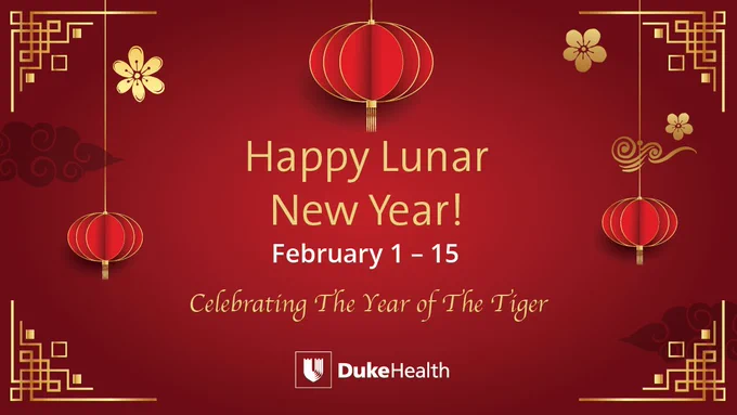 Sign honoring Lunar New Year, the year of the tiger.