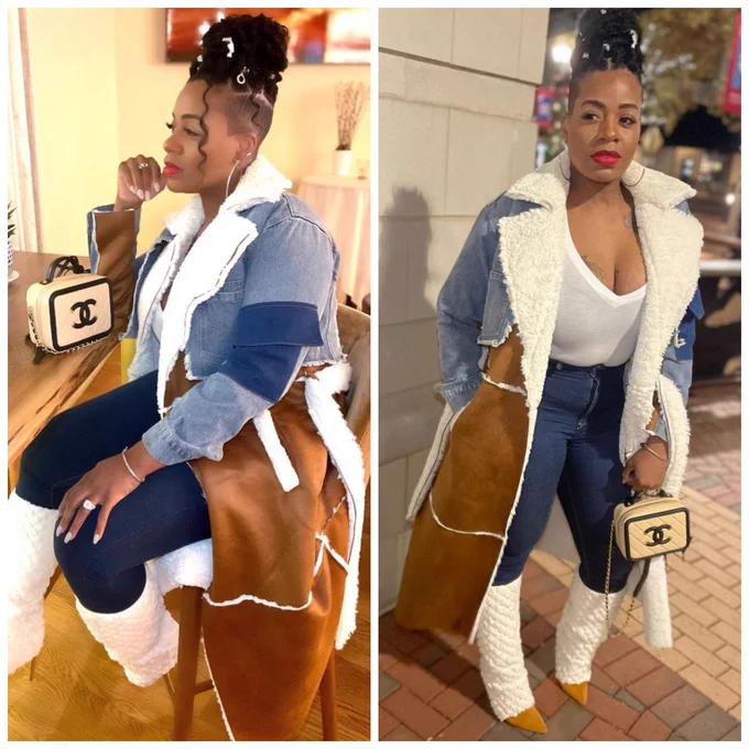Denim Brown Trench as seen worn by Fantasia 