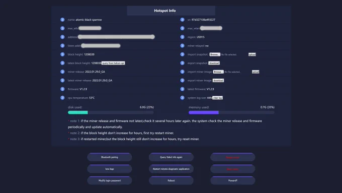 Screenshot of Heltec HT-M2808 status page