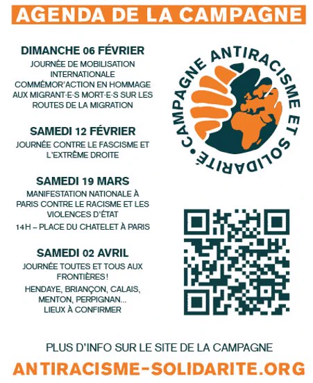 Voici les dates de mobilisations nationales, pour   d'informations : https://antiracisme-solidarite.org/