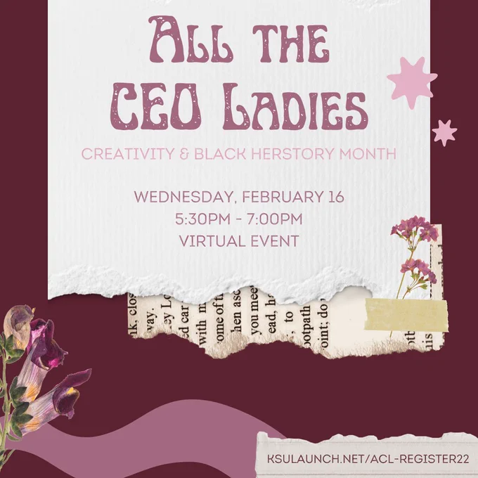 All the CEO Ladies meeting taking place virtually for Kent State students