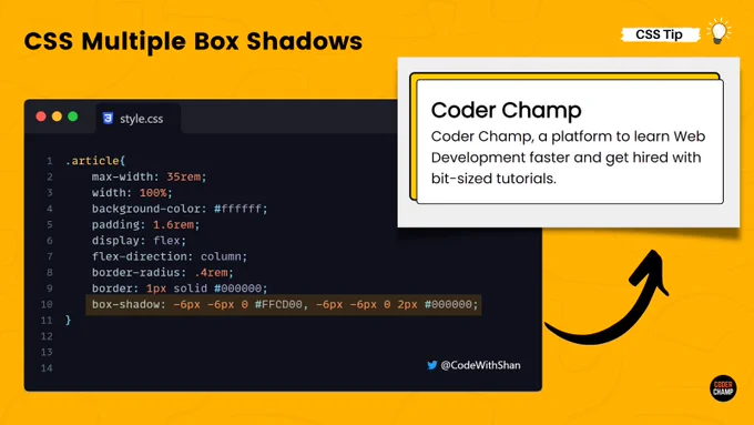 CSS multiple box-shadows
