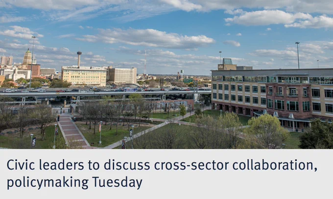 To address major societal challenges, particularly those facing San Antonio, leaders from the City of San Antonio (COSA), The University of Texas at San Antonio (UTSA) and the Southwest Research Institute (SwRI) will gather for an interactive panel discussion at the UTSA Downtown Campus, beginning at noon on Tuesday, February 22. 