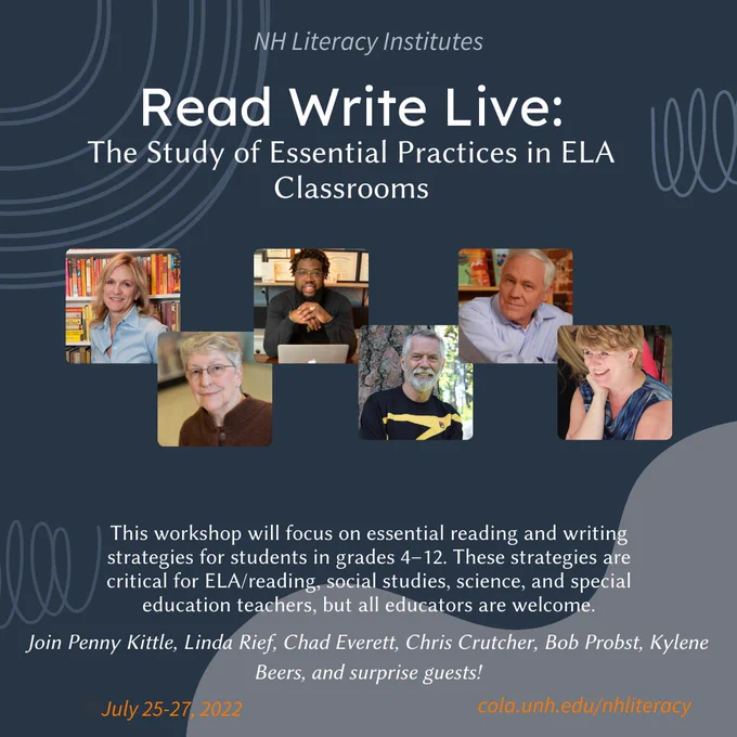 Read Write Live workshop flyer. July 25-27, 2022.