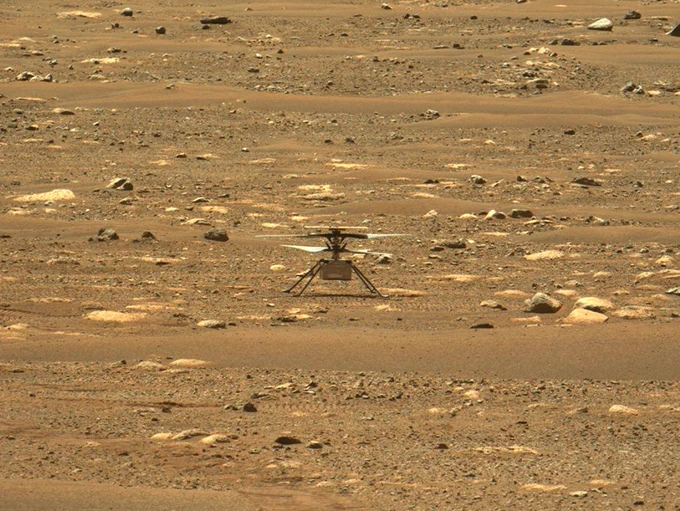 Mars Ingenuity helicopter on Mars