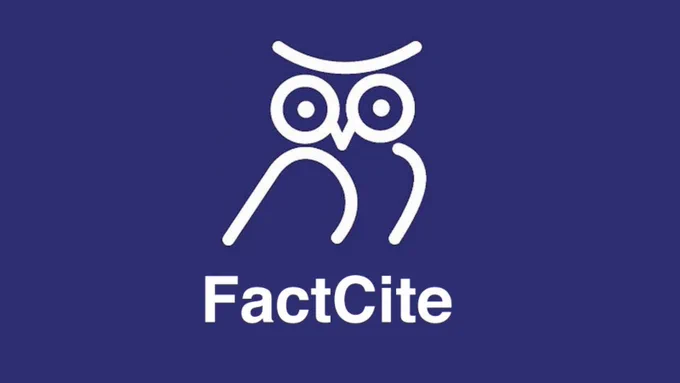 FactCite graphic. Copy of post reads "Perfect for school research projects, @factcite's database will make referencing your sources a breeze. Use it for free with your #cincylibrary card! https://cinlib.org/3rzcTFg"