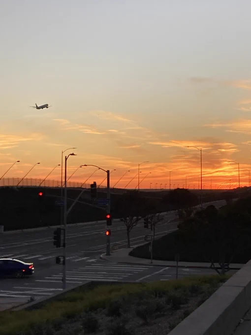 Sunset view from LAX