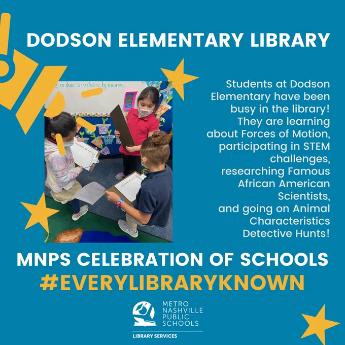 Image of students on a detective animal hunt in the Dodson Elementary.