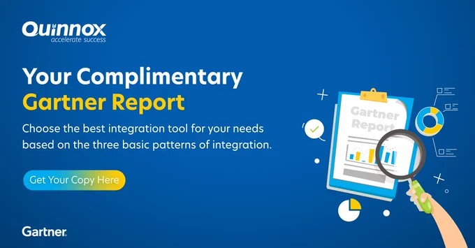View Complimentary Gartner Report: https://lnkd.in/gfXRgbzW

Through 2024, 75% of midsize to large enterprises will leverage at least two different integration tool categories in order to strategically address most of their pervasive integration needs.

All integration challenges can be decomposed into some combination of three integration patterns. Application leaders should use this research to address the challenges using the most suitable integration products, including but not limited to ESBs, iPaaS and RPA. To know more, read the complimentary Gartner report - Choose the Best Integration Tool for Your Needs Based on the Three Basic Patterns of Integration.

View the report: https://lnkd.in/gfXRgbzW

For any support from Quinnox Integration experts, please do write to us at marketing@quinnox.com

#Integration #EAI #ipaas #integrationplatform #Gartner #Quinnox #API #acceleratesuccess