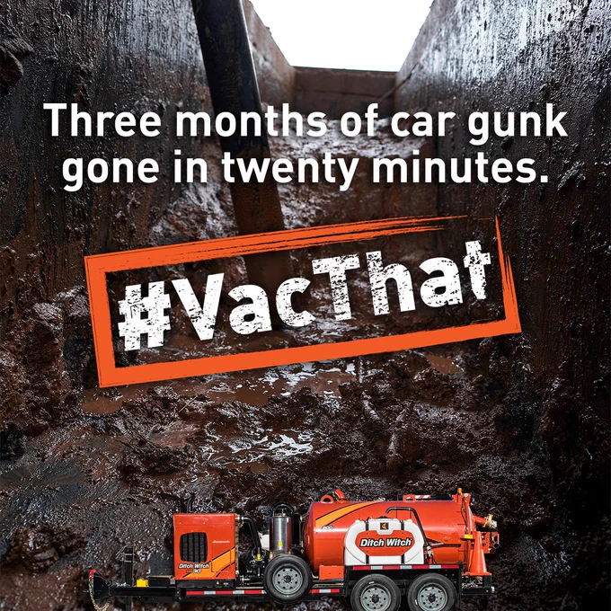 #VacThat with Ditch Witch Vacs.