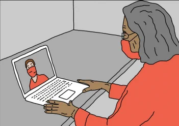 Image from report on older people at risk of social exclusion during pandemic. Credit: Katahya Gould