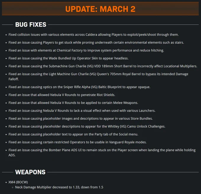 Image describes the changes in today's update.