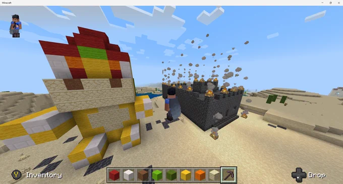Minecraft vs mario
