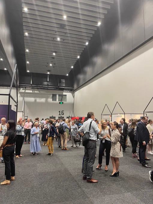 A full exhibition floor