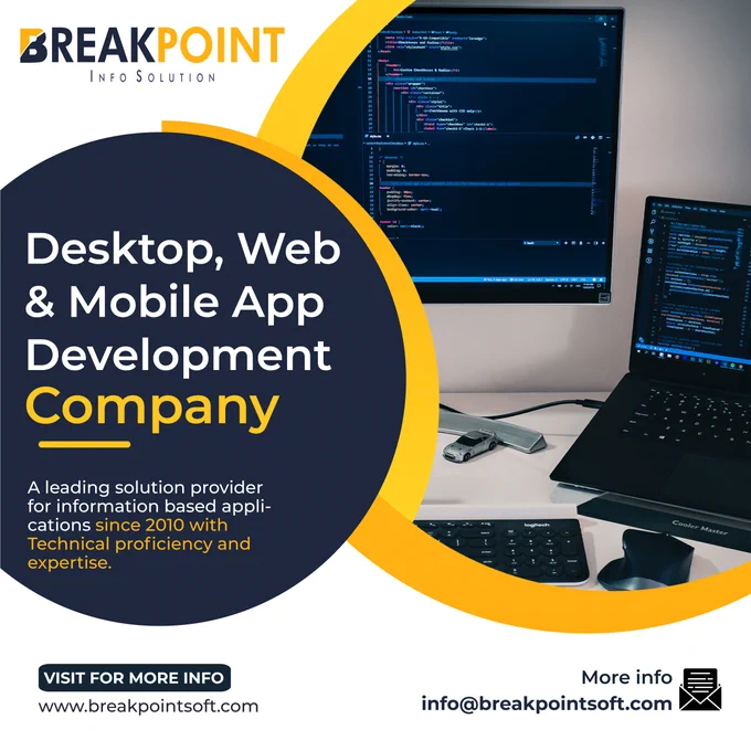 A Desktop, Web & Mobile Application Development Company Providing Information Based IT Solutions Since 2010 with Technical proficiency and expertise.

For More Information Please Visit Our Website.

http://breakpointsoft.com/

#breakpointsoft #breakpoitinfosolution #softwaredevelopment #webdevelopment #appdevelopment #customizedsolutions #logisticstechnology #logisitics #logisticssoftware