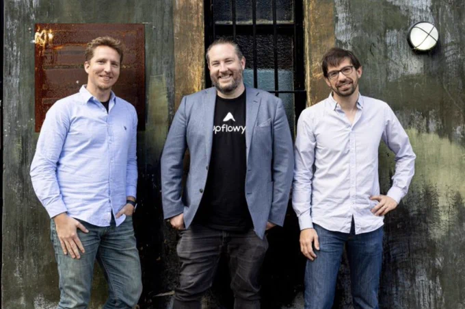 Upflowy co-founders Alex Girard, Matthew Browne and Guillaume Ang. Photo: Hero Shot Photography