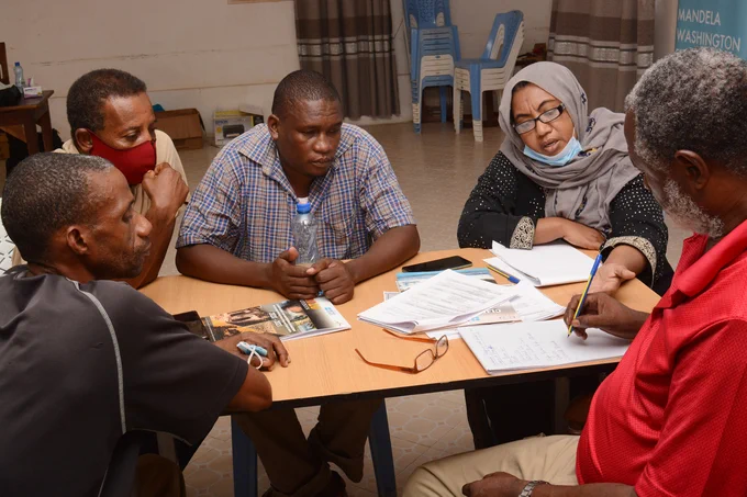 Disaster risk management training in Kenya.