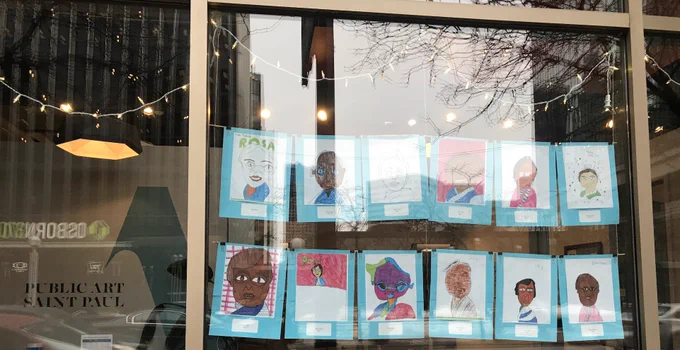 Children's #RosaParks Exhibit at Public Art Saint Paul, Window Gallery, 381 Wabasha St. N. Saint Paul, MN 55102