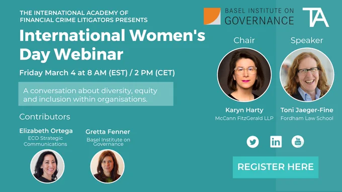Invitation to International Women's Day Webinar