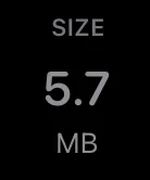 Heavily cropped screenshot of the App Store page for iSH. Size: 5.7 MB