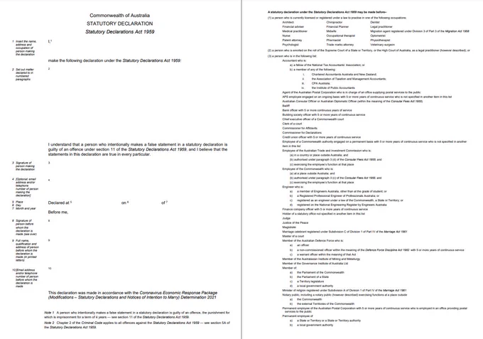 A hard copy of a stat dec