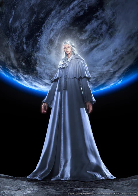 A picture of the Lady of the Light from Final Fantasy 14.