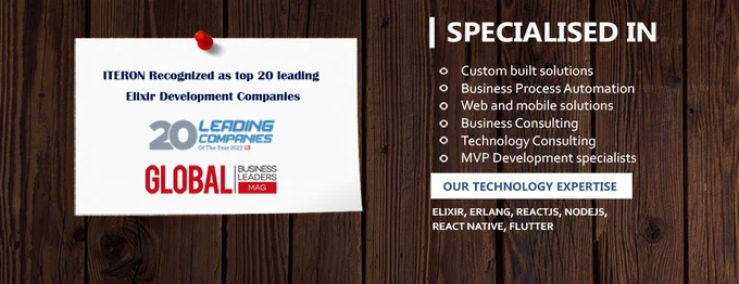 ITERON Recognized as top 20 leading Elixir Development Companies