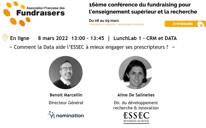 16ème conférence du fundraising pour l'enseignement supérieur et la recherche 8 mars 2022 à 13h en ligne