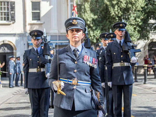 Image shows female personnel.