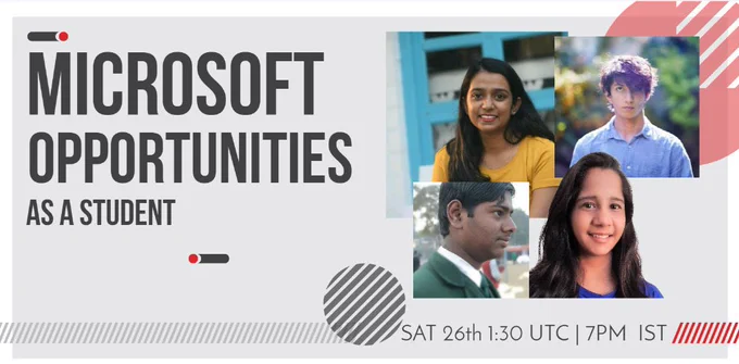 Microsoft opportunities as a Student with Haimantika, Nandita, Rohit and Salman
