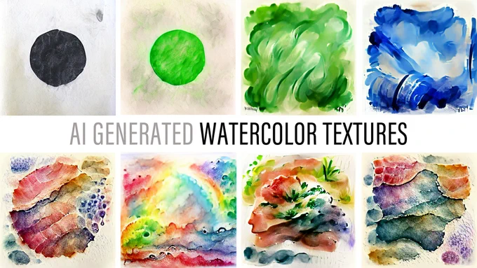 AI Generated Watercolor Textures