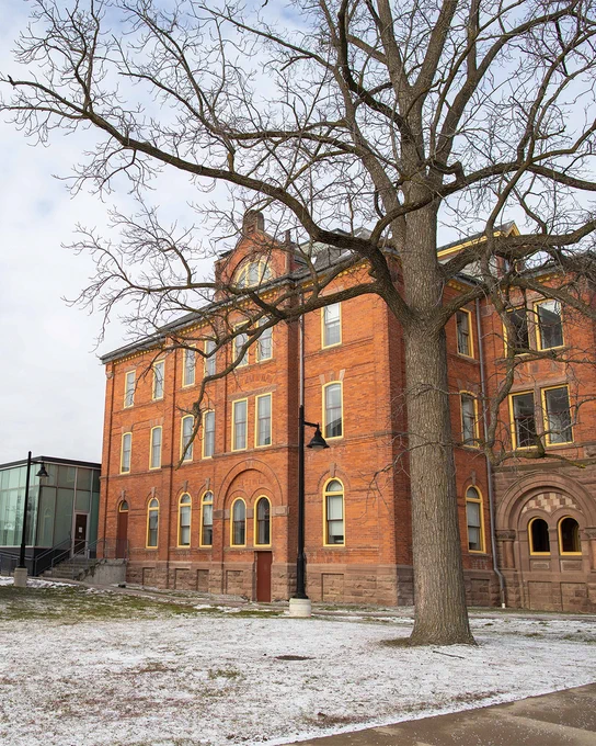 Humber College Lakeshore campus cottages, dusted in snow
