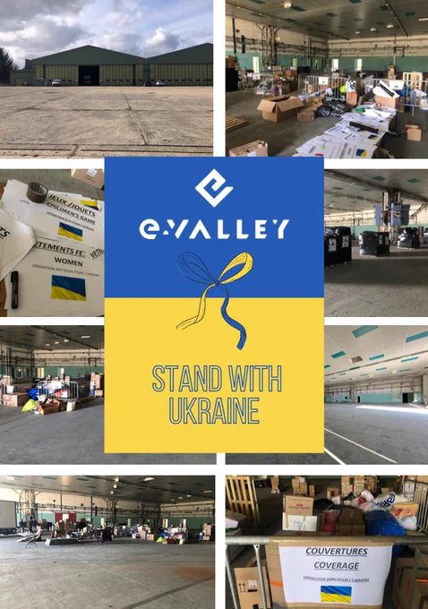 E-Valley se sent plus que jamais impliqué dans la guerre que l’Ukraine subit. 

C‘est pourquoi, nous avons mis à la disposition de l’agglomeration de Cambrai, nos entrepots afin qu’il puissent stocker les donations pour les expédier à tous ceux dans le besoin en Ukraine. 

Evalley remercie particulièrement Monsieur Nicolas Siegler, Président de la CAC, pour son dévouement à cette cause. 
 
Encore bravo au Centre EPIDE de Cambrai , aux bénévoles et au société HOUTCH et place mobilité pour le travail réalisé. 

#solidarité  #solidaritéukraine #GouvernementAmbassaded’ukraineenfrance #westandwithukraine #benevoles 