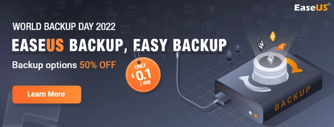 50% Off - EaseUS World Backup Day 2022