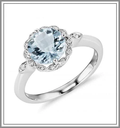 Aquamarine and Diamond MilgrainRing in 18K White Gold of 7 Gram. Beautiful 4 CT Aquamarine Gemstone ring is available to order and can be shipped anywhere in the world.
More Details :- https://www.9gem.com/.../aquamarine-diamond-halo-ring...
For Customization Queries contact on whatsapp
https://wa.me/919216113377

