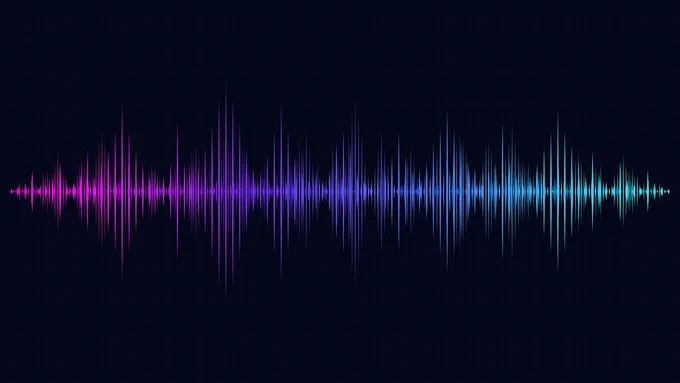 An audio waveform.