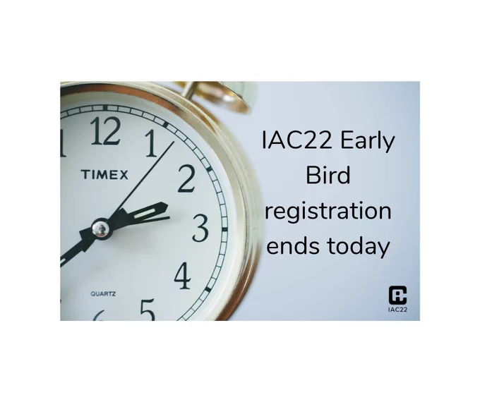 Image via Unsplash courtesy of Sonja Langford. IAC Early Bird registration ends today, March 4 for the April 18-23 event.