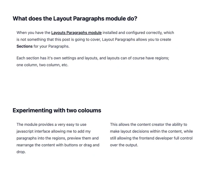 Druxt   Layout Paragraphs module