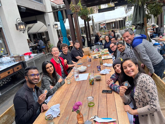 Outdoor team lunch at ChargePoint